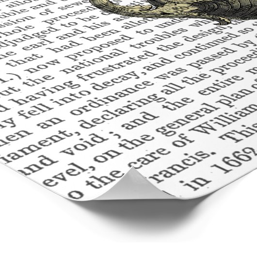 Barockballon mit Uhr Poster (Ecke)