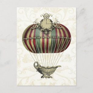 Barockballon mit Uhr Postkarte