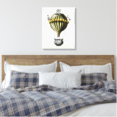 Barockballon Schwarz Gelb Leinwanddruck