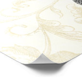 Barockballon Schwarz Gelb Poster (Ecke)