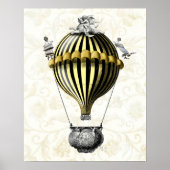 Barockballon Schwarz Gelb Poster (Vorne)
