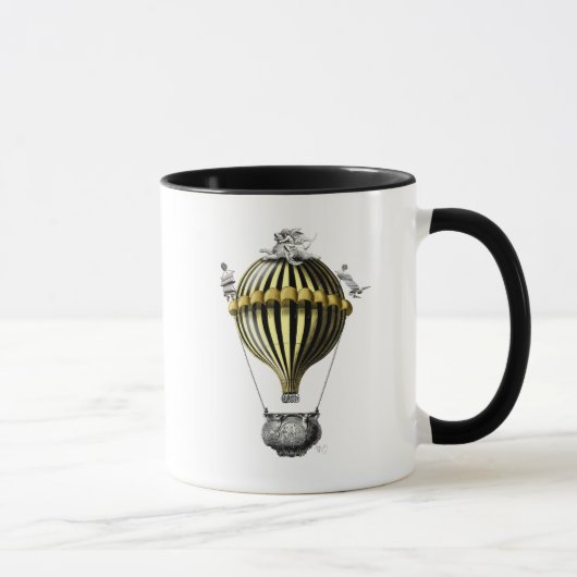 Barockballon Schwarz Gelb Tasse (Rechts)