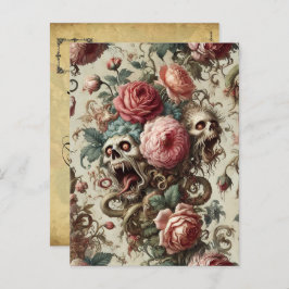 Barockbeerdigung - Gotische Viktorianische Feiertagspostkarte