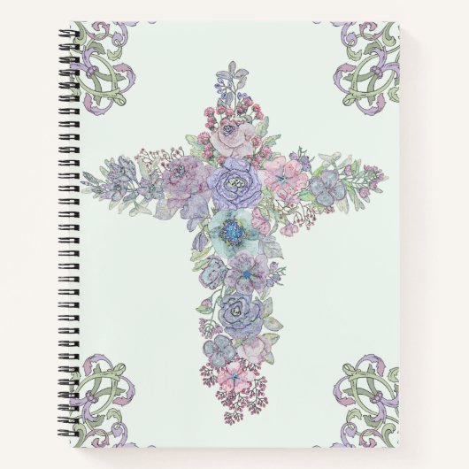Barockblumenkreuz Notizblock (Vorderseite)