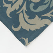 Barockblumenmuster. Klassischer Blumenschmuck. v Fleecedecke (Ecke)