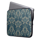 Barockblumenmuster. Klassischer Blumenschmuck. v Laptopschutzhülle (Vorderseite Links)