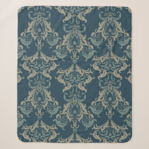 Barockblumenmuster. Klassischer Blumenschmuck. v Sherpadecke