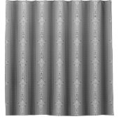 Barockblumenmuster mit grauem Rand Duschvorhang (Vorderseite)