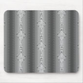 Barockblumenmuster mit grauem Rand Mousepad (Vorne)