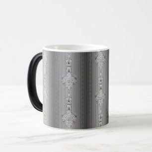 Barockblumenmuster mit grauer Tasse