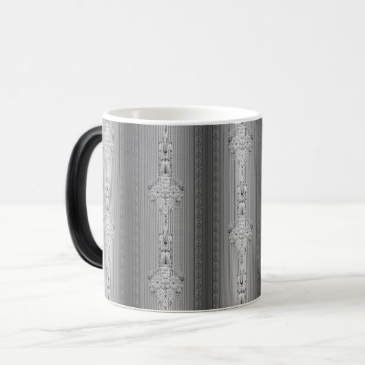 Barockblumenmuster mit grauer Tasse (Vorderseite Links)