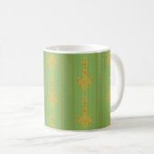 Barockblumenmuster mit Rand Kaffeetasse (VorderseiteRechts)