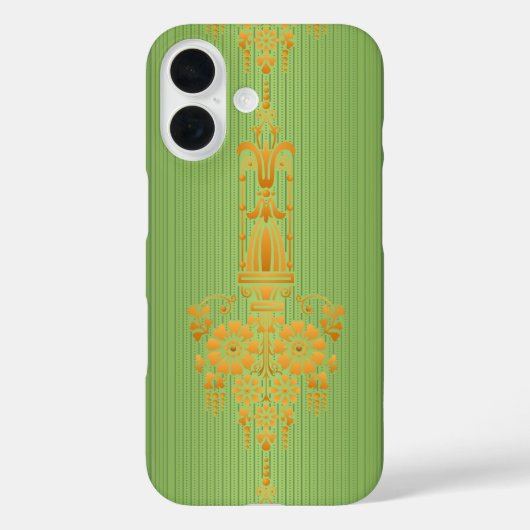 Barockblumenmuster mit Rand V2020 Case-Mate iPhone Hülle (Rückseite)