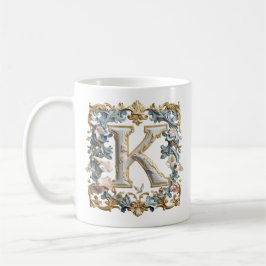 Barockbuchstabe "K" Tasse für eine Kaffeeprinzessi