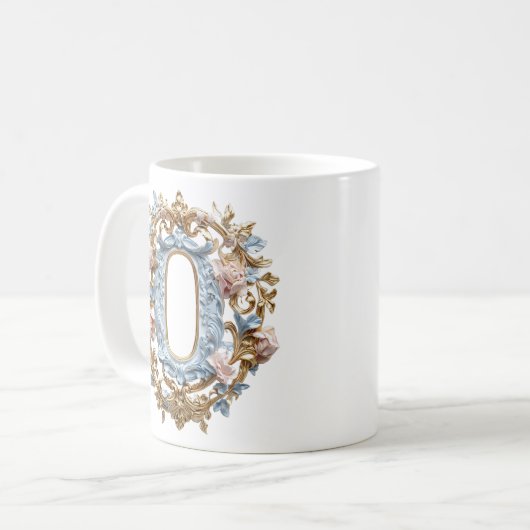 Barockbuchstabe "O" Tasse für eine Kaffeeprinzessi (Vorderseite Links)