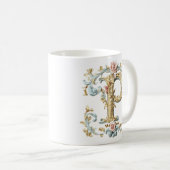 Barockbuchstabe 'P' Tasse für eine Kaffeeprinzessi (VorderseiteRechts)