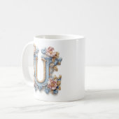 Barockbuchstabe "U" Tasse für eine Kaffeeprinzessi (Vorderseite Links)