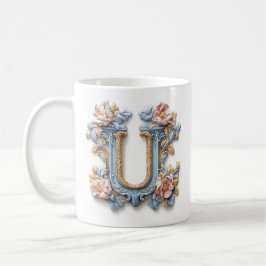 Barockbuchstabe "U" Tasse für eine Kaffeeprinzessi