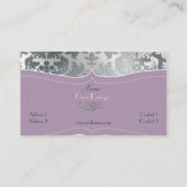 BarockDamast aus gebürstetem Stahl Visitenkarte (Rückseite)