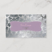 BarockDamast aus gebürstetem Stahl Visitenkarte (Vorderseite)