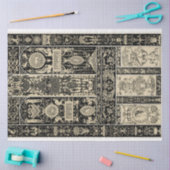 Barockdecouverteppich aus Schwarz und Weiß Seidenpapier (Basteln)