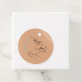 Barockdesign & Monogramm - Pfirsich Geschenkanhänger (Beispiel)