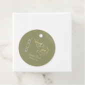 Barockdesign & Monogramm - Salbei Geschenkanhänger (Beispiel)