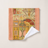 Barockdrucke italienischer Motive Badhandtuch Set (Waschlappen)