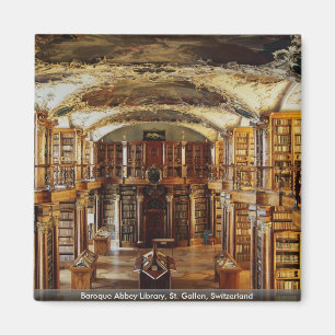 Barocke Abtei-Bibliothek, St Gallen, die Schweiz Magnet