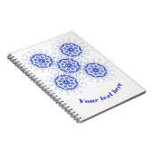 barocke Art blaues element.text. Notizblock (Rechte Seite)