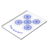 barocke Art blaues element.text. Notizblock (Linke Seite)