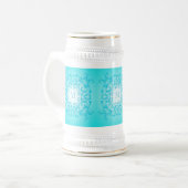 Barocke Art-Türkis-Steigungsbeschaffenheit Bierglas (Vorderseite Links)