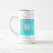 Barocke Art-Türkis-Steigungsbeschaffenheit Bierglas (Links)