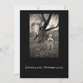 Barocke Beerdigung Einladung mit Foto (Rückseite)