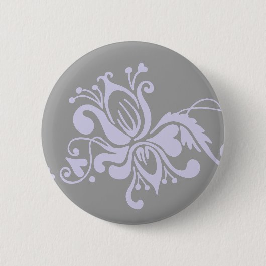 Barocke Blume - Grau und Lilac Button (Vorderseite)