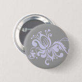 Barocke Blume - Grau und Lilac Button (Vorne & Hinten)
