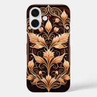 Barocke Blume und Blätter Holzschnitt