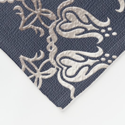 barocke Blumenmuster-Vliesdecke Fleecedecke (Ecke)