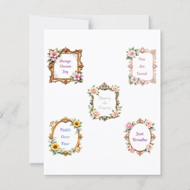 Barocke Blumenrahmen Scrapbook-Papier-Ausschnitte (Vorderseite)