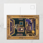 Barocke Boudoir Postkarte (Vorne/Hinten)