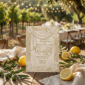 Barocke Creme-Rosen-Faux-Goldfolie-Diamant-Hochzei Einladung