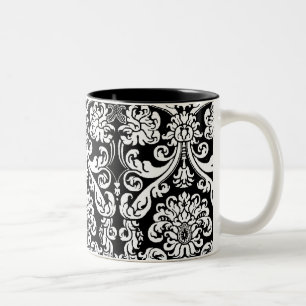 Barocke Damast-Tasse Zweifarbige Tasse