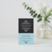 Barocke Damast-Visitenkarte Visitenkarte (Stehend Vorderseite)