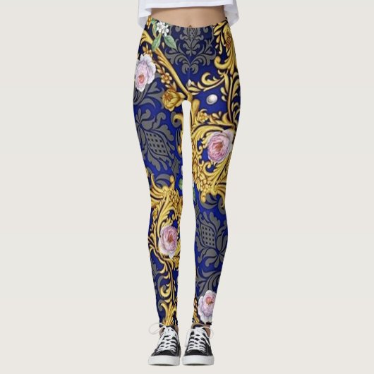Barocke der Entwurfs-Leggings der Frauen Leggings (Vorderseite)
