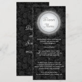 Barocke Ebony Plaque Menü Rackkarte Menükarte (Vorne/Hinten)