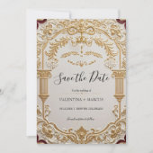 Barocke Elegance Save the Date Einladung (Vorderseite)