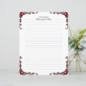 Barocke Elegance - schwarz geflochtenes Blatt (Stehend Vorderseite)