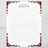 Barocke Elegance - schwarz geflochtenes Blatt (Vorderseite)