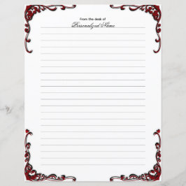 Barocke Elegance - schwarz geflochtenes Blatt