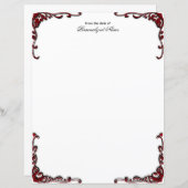 Barocke Elegance - Schwarzes, unbeschichtetes Blat (Vorne/Hinten)